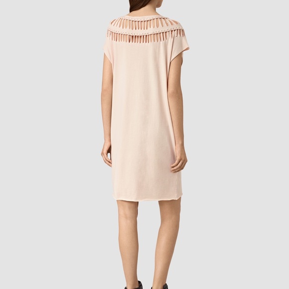 All Saints Slash Tee Dress in Pink - Picture 4 of 8